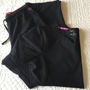 Heartsoul black medical scrubs petite